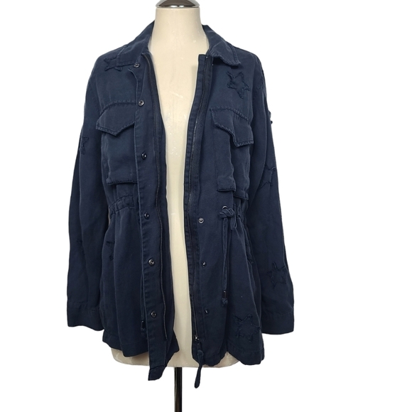 Rails Lancaster Indigo Star Full Zip Snap Button Closure Jacket M - Picture 5 of 11